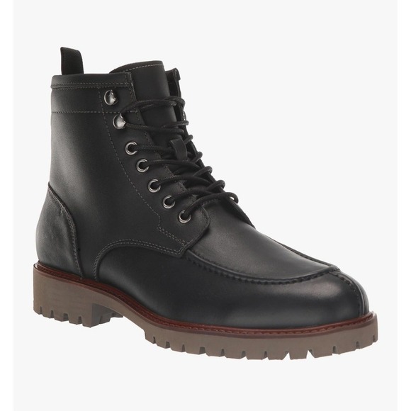 New Men's Vince Camuto Kameil Black Leather Sorona Boots Size 9.5